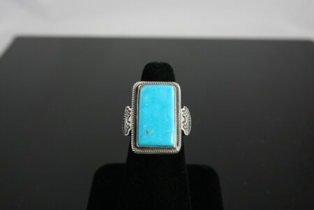 Terry Martinez Rare High Grade Blue Gem Turquoise Ingot Ring