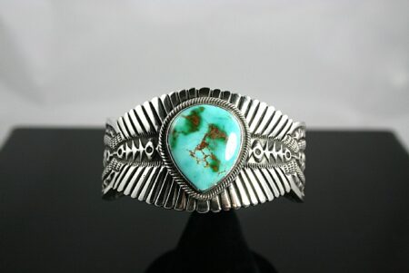 Terry Martinez High Grade Royston Turquoise Ingot Bracelet
