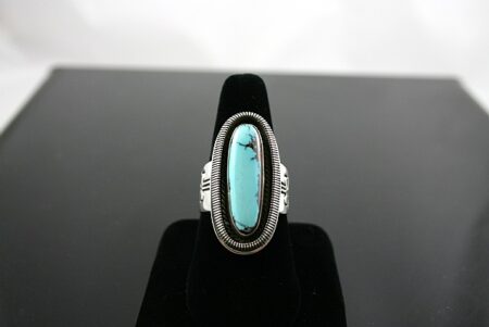 Ned Nez Rare High Grade Montezuma Turquoise Ring