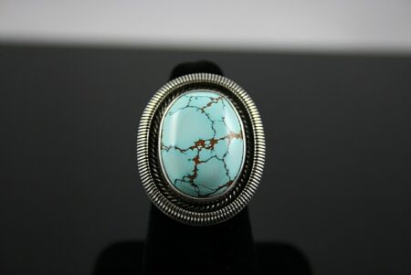 Ned Nez Rare Number Eight Spiderweb Turquoise Ring