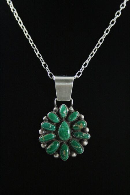 Calvin Martinez High Grade Broken Arrow Varascite Cluster Ingot Pendant