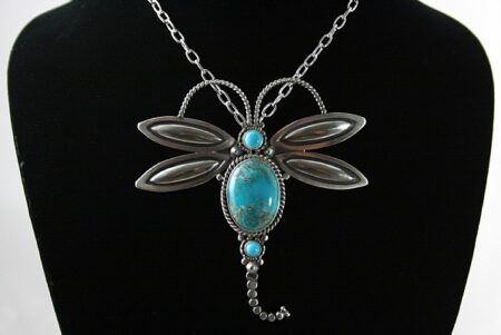 Herman Smith Persian Turquoise Ingot Dragonfly Pin/Pendant