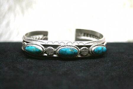 Rare Gem Grade Lone Mountain Turquoise Ingot Bracelet