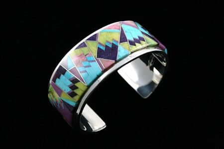 Tommy Jackson Rare Orvil Jack Turquoise Multi-Color Inlay Bracelet