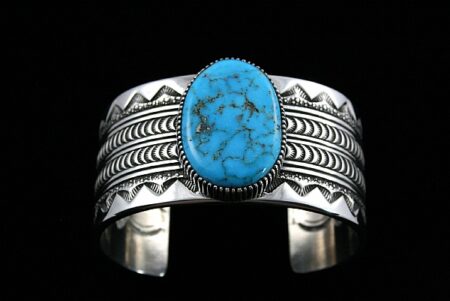 Ned Nez Rare High Grade Blue Gem Turquoise Cuff