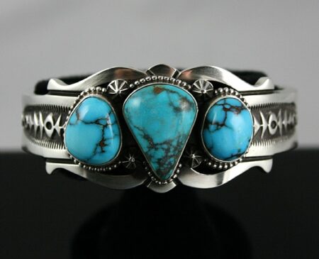 Terry Martinez Rare High Grade Candelaria Turquoise Ingot Bracelet