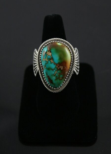 Terry Martinez Rare Gem Grade Royston Turquoise Ingot Ring