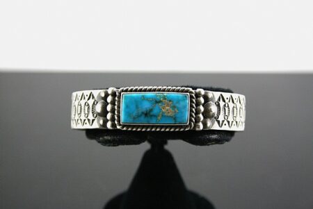 Herman Smith Rare High Grade Candelaria Turquoise Ingot Bracelet