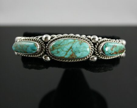 Albert Jake Rare High Grade Easter Blue Turquoise Bracelet