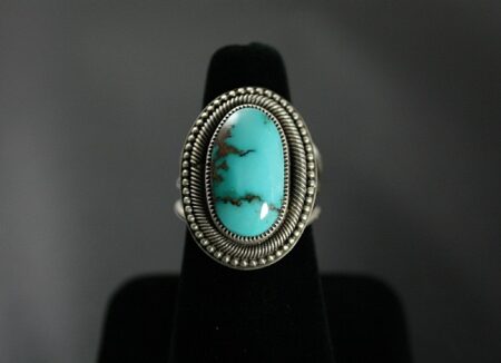 Sammie Kescoli Begay High Grade Royston Turquoise Ingot Ring