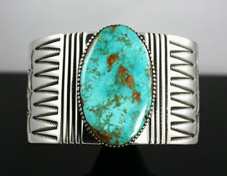 Ned Nez Rare Gem Grade Easter Blue Turquoise Cuff