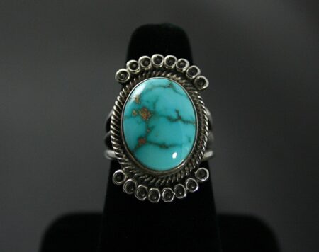 Terry Martinez High Grade Turquoise Mountain Turquoise Ingot Ring