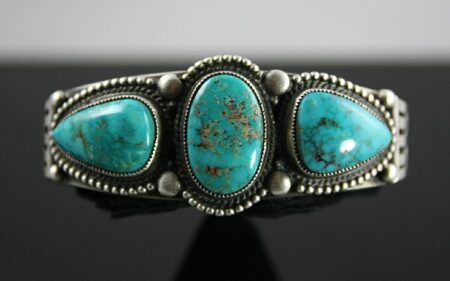Calvin Martinez Rare Carico Lake Supreme Turquoise Ingot Bracelet