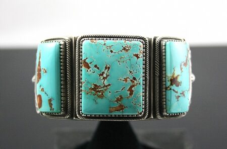 Terry Martinez Rare High Grade Easter Blue Turquoise Ingot Bracelet