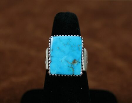 Ned Nez Rare Gem Grade Blue Gem Turquoise Ring