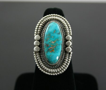 Calvin Martinez Rare Gem Grade Blue Gem Turquoise Ring