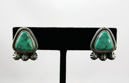 Terry Martinez Rare High Grade Carico Lake Turquoise Earrings