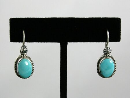 Geneva Apachito Rare Royal Blue Turquoise Dangle Earrings