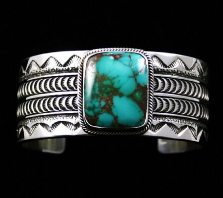Ned Nez Rare Gem Grade Aztec Turquoise Bracelet