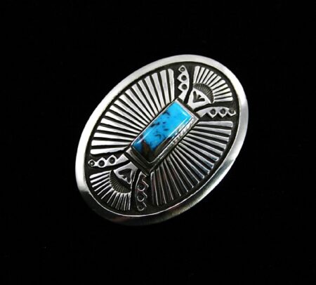 Terry Martinez Rare Candelaria Turquoise Ingot Executive Belt Buckle
