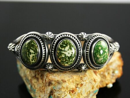 Leonard Nez Rare High Grade Carico Lake Turquoise Bracelet