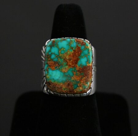 Leonard Nez Rare Gem Grade Blue Gem Turquoise Ring