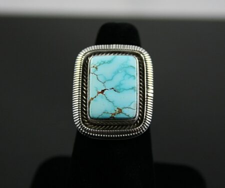 Ned Nez Rare High Grade Number Eight Turquoise Ring
