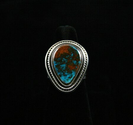 Leonard Nez Rare Gem Grade Pilot Mountain Turquoise Ring