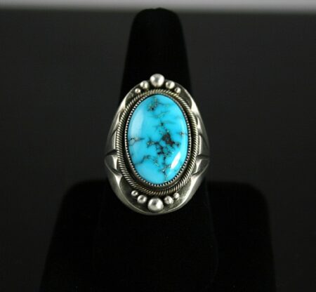 Sammie Kescoli Begay Rare High Grade Darling Darlene Turquoise Ingot Ring
