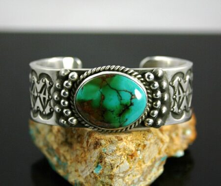 Herman Smith Rare Gem Grade Royston Turquoise Ingot Bracelet