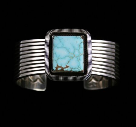 Ned Nez Rare High Grade Number Eight Spiderweb Turquoise Bracelet