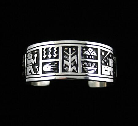 Joseph Coriz Sacred Corn Design Overlay Bracelet