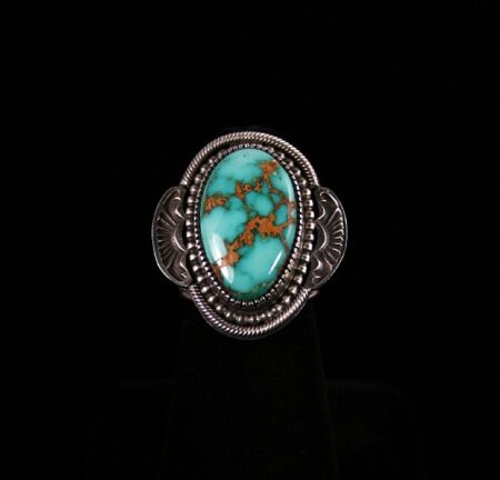 Sammie Kescoli Begay Rare Gem Grade Darling Darlene Turquoise Ingot Ring