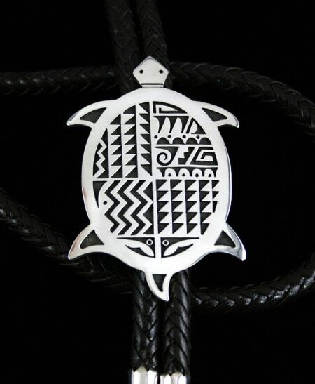 Chalmers Day Sacred Turtle Design Bolo Tie
