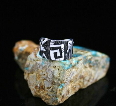 Kee Yazzie Anasazi Design Overlay Ring