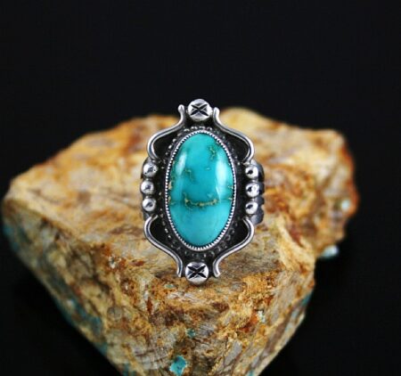 Calvin Martinez Rare Darling Darlene Turquoise Ingot Ring