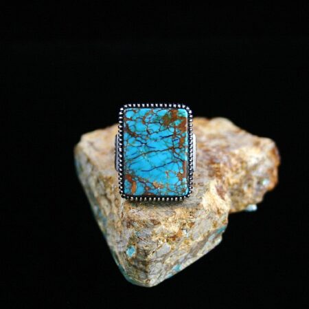 Ned Nez Rare Gem Grade Pilot Mountain Turquoise Ring