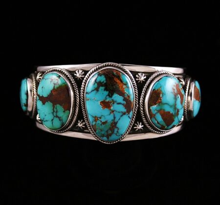 Ned Nez Rare Gem Grade Aztec Turquoise Bracelet