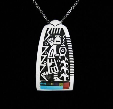 Chalmers Day Hopi Farmer Design Overlay Pin/Pendant