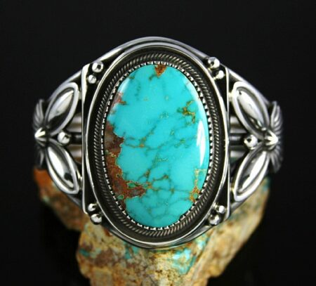Terry Martinez Rare Gem Grade Aztec Turquoise Bracelet