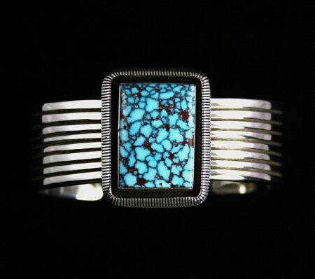 Ned Nez Rare Gem Grade Kingman Spiderweb Turquoise Bracelet
