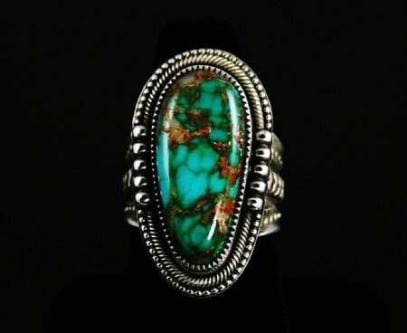 Sammie Kescoli Begay Rare Gem Grade Royston Turquoise Ingot Ring