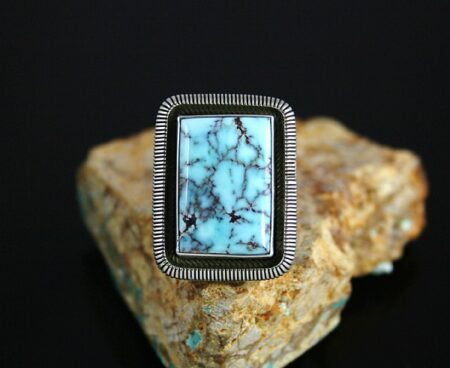 Ned Nez Rare Gem Grade Dry Creek Turquoise Ring