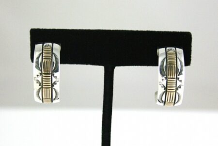 Bruce Morgan Solid 14K Gold Over Sterling Silver Half-Hoop Earrings