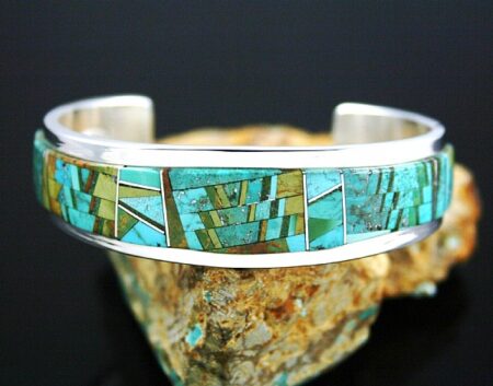 Tommy Jackson High Grade Royston Turquoise Inlay Bracelet