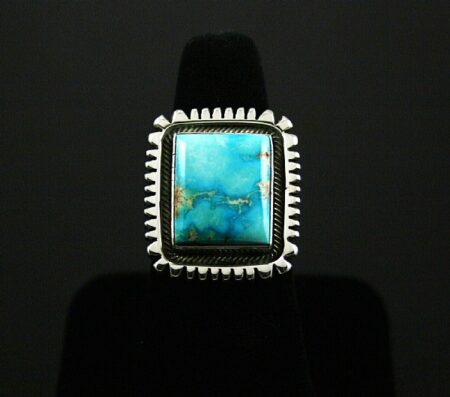 Ned Nez Rare High Grade Blue Gem Turquoise Ring