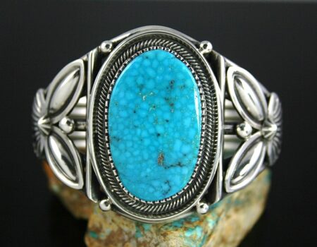 Terry Martinez High Grade Turquoise Mountain Spiderweb Bracelet