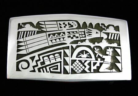 Chalmers Day Eagle Clan Design Overlay Belt Buckle