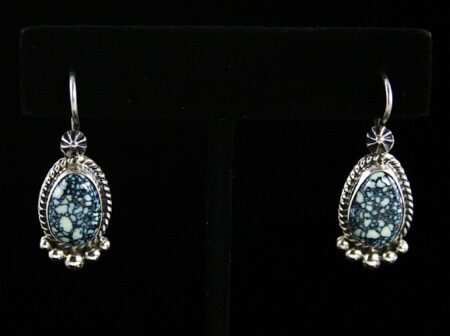 Andy Cadman Rare High Grade New Lander Spiderweb Varascite Dangle Earrings