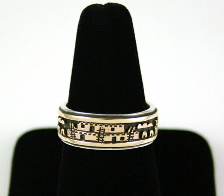 Bruce Morgan Solid 14K Gold Over Sterling Silver Storyteller Design Ring